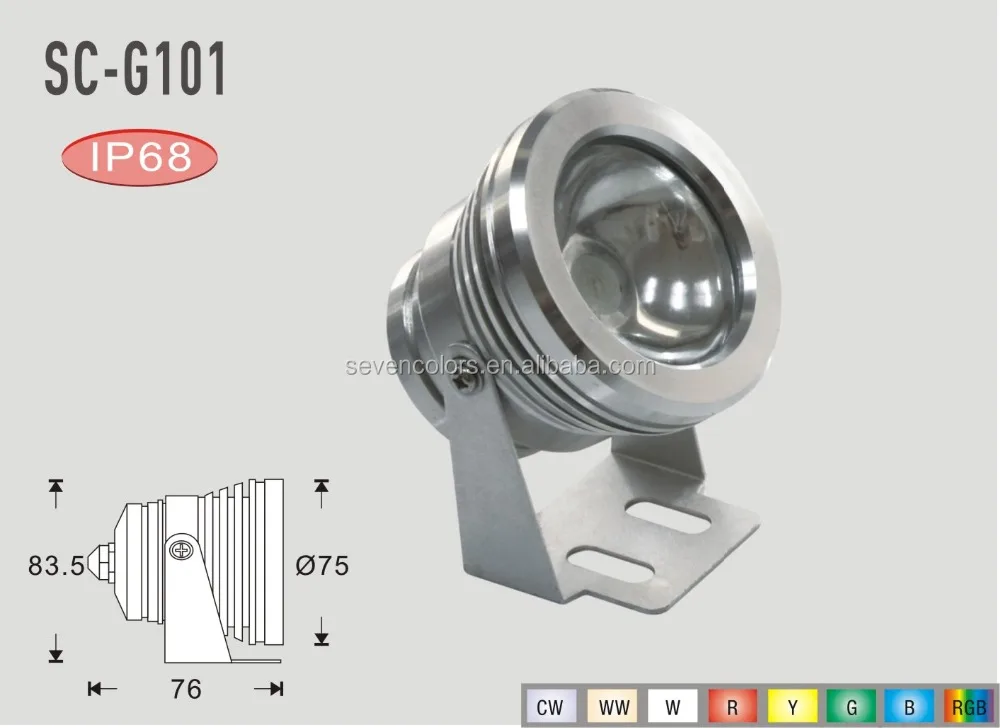 led swimming pool light ip68 underwater lamp