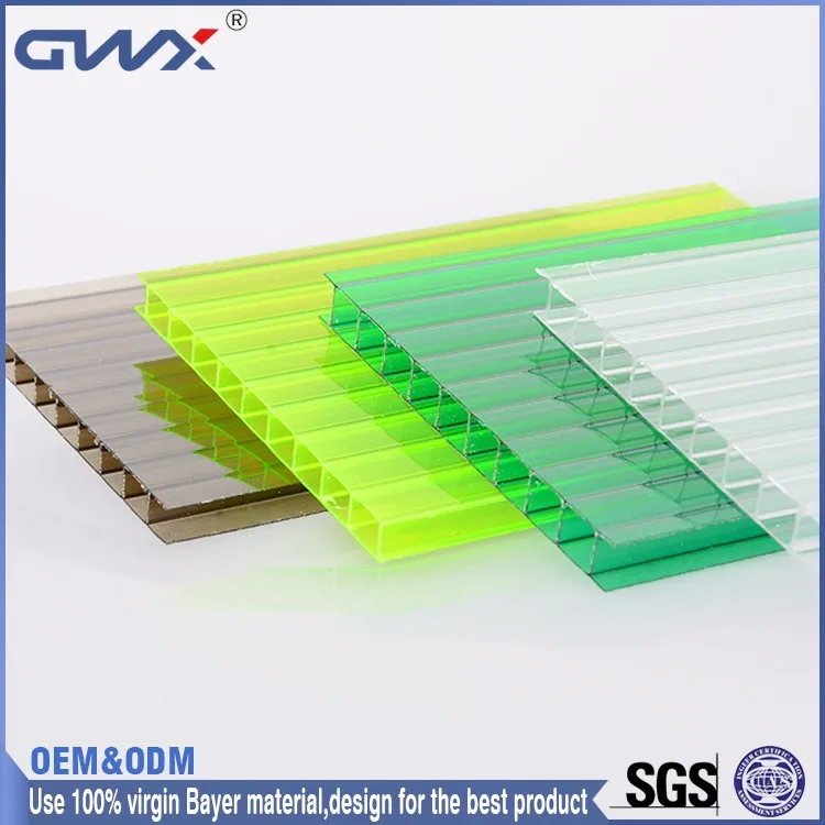 Bayer 12mm Clear Polycarbonate Panel Double Wall Plastic Roof Sheets Greenhouse Plastic