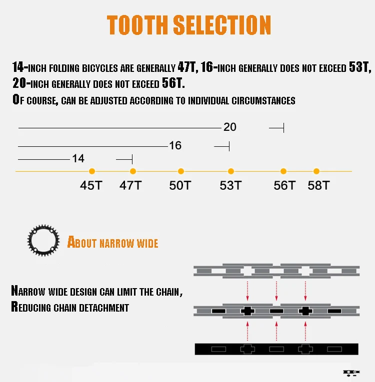 EOOZ 130BCD Narrow Wide Chainring Round 50T 52T 54T 56T 58T Folding Bicycles Chainwheel Cycling Chainring Circle Crankset Plate