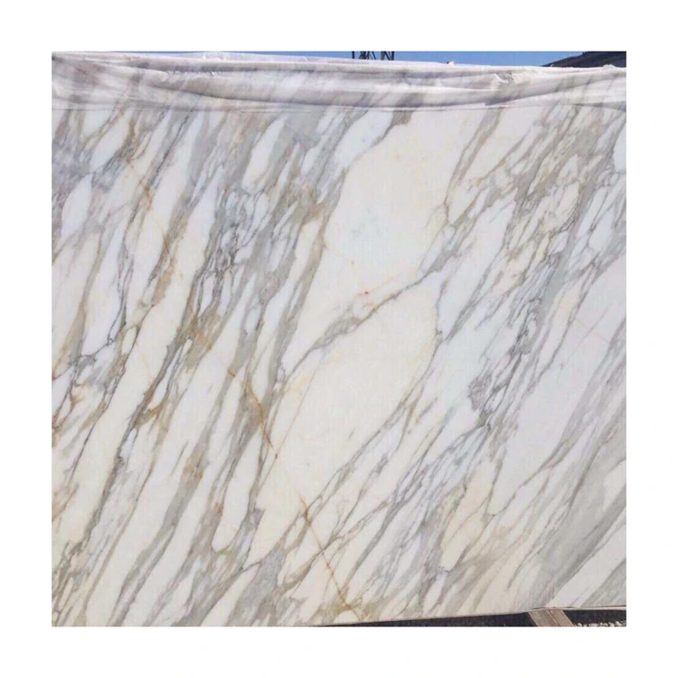 Wholesale natural Calcutta Gold Calcatta white grey marble slab Marble stone tiles with gold brown veins