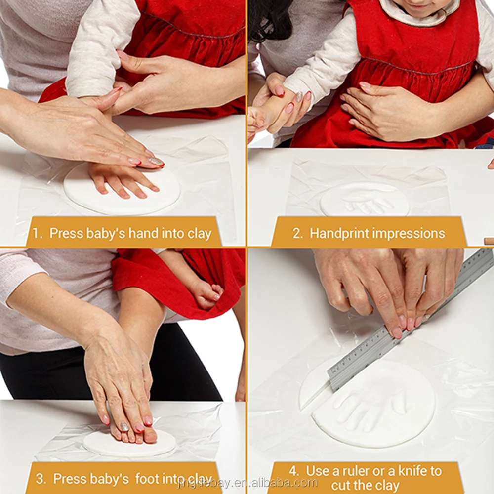 baby handmade kits & baby clay hand and foot print