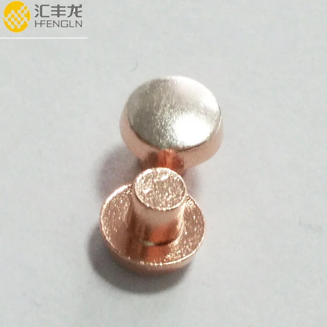 Moving solid Bimetal electrical silver contact point