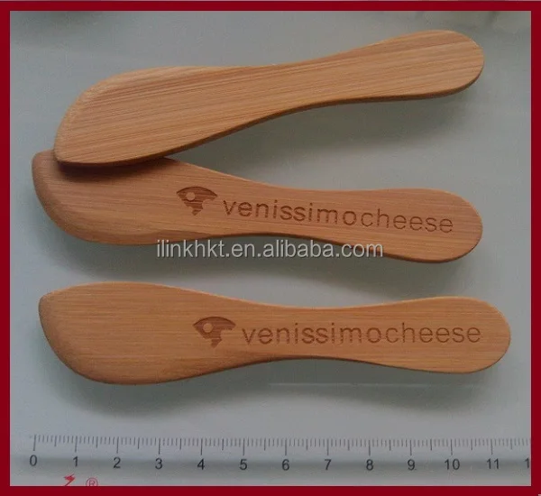 Bamboo Cheese Spreader with Custom Laser engraved Logo