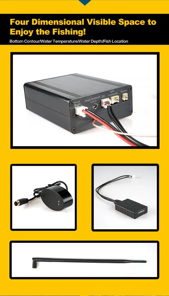 
Phiradar gps fish finder wifi intelligent remote control system and fish finder for baitboat 