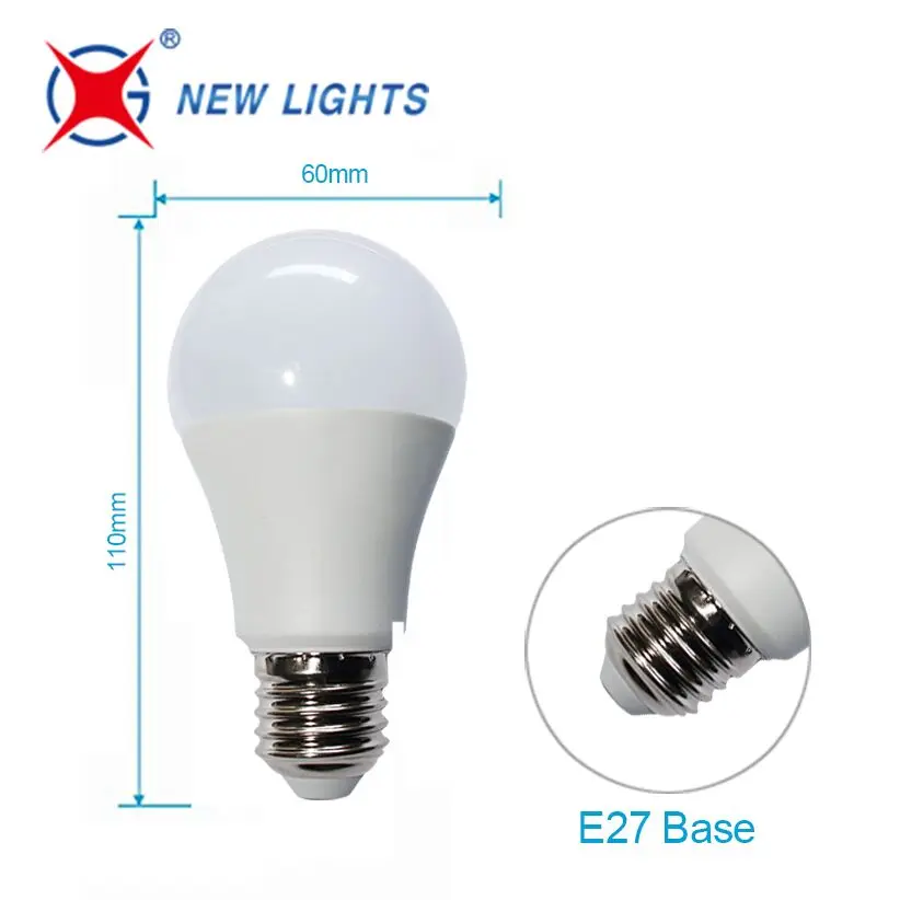 China Economic A60 5W 7W 9W 12W 15W SMD2835 Lighting Bombilla Aluminum And PC SKD LED Bulb