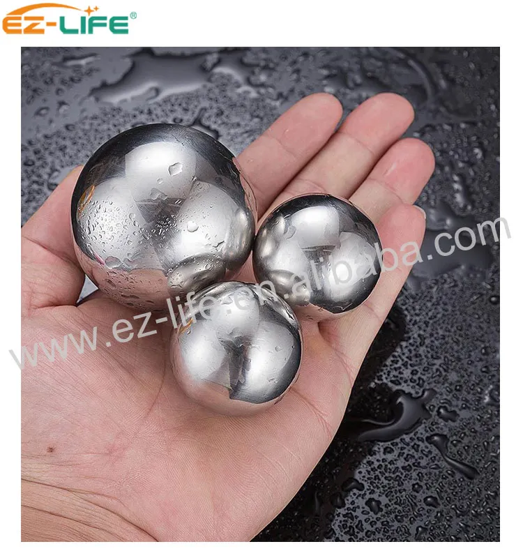 55 mm Big Ball Ice Cube Round Whiskey Stones Ice Cube stainless steel wine Cooler With Plastic Cup