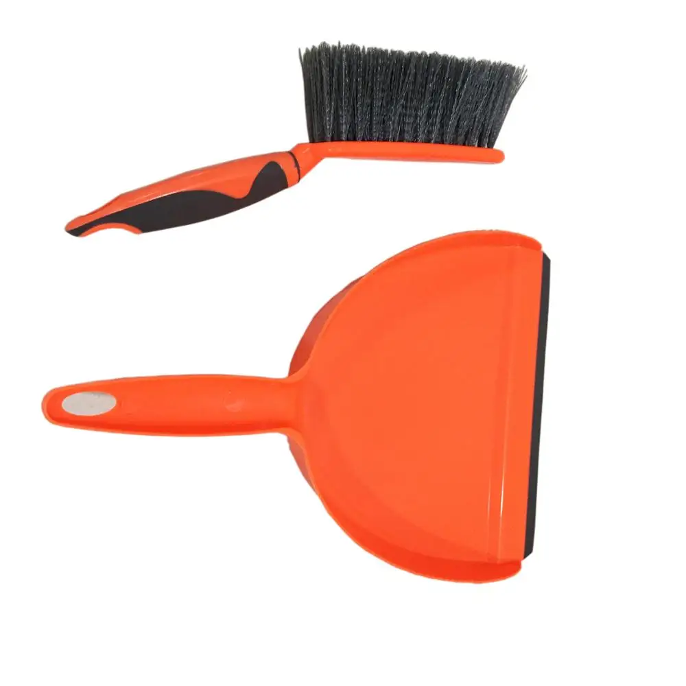 dustpan and brush set with small cleaning brush