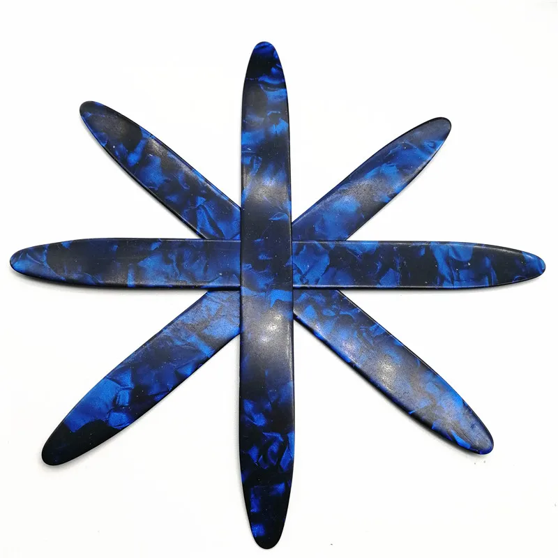 Cheap Unique mezraab mizrap long and thin Oud Feather Guitar Pick Navy green camouflage color picks 0.46mm/0.71mm/0.96mm