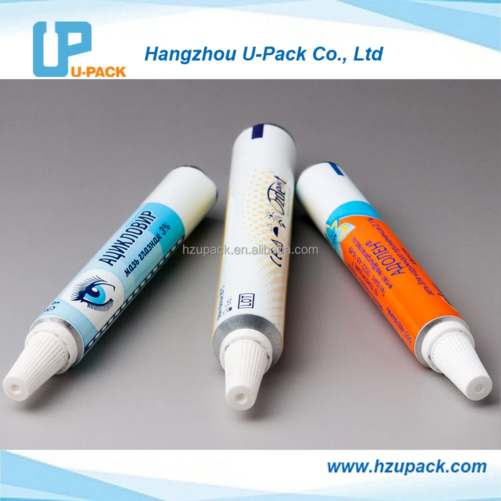 99.7% Minimum Purity sterilized Collapsible Aluminum Tubes for Ophthalmic Eye Ointment Container with Soft Locked Nozzle