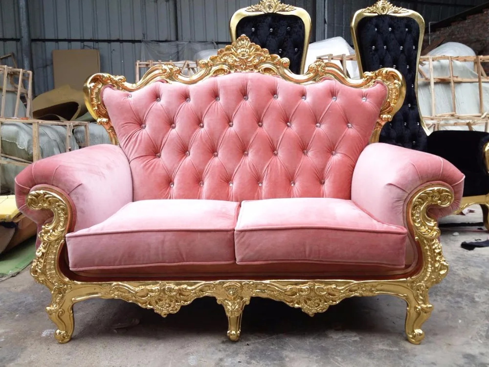 Two Seater Leather Royal Throne Sofa In White Color JC-J200