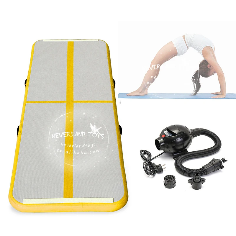Block 40 Feet Cheap Used Gym Inflatable Mattress Sport Air Tumble Track Roller Gymnastics Mat for dancing sale outside