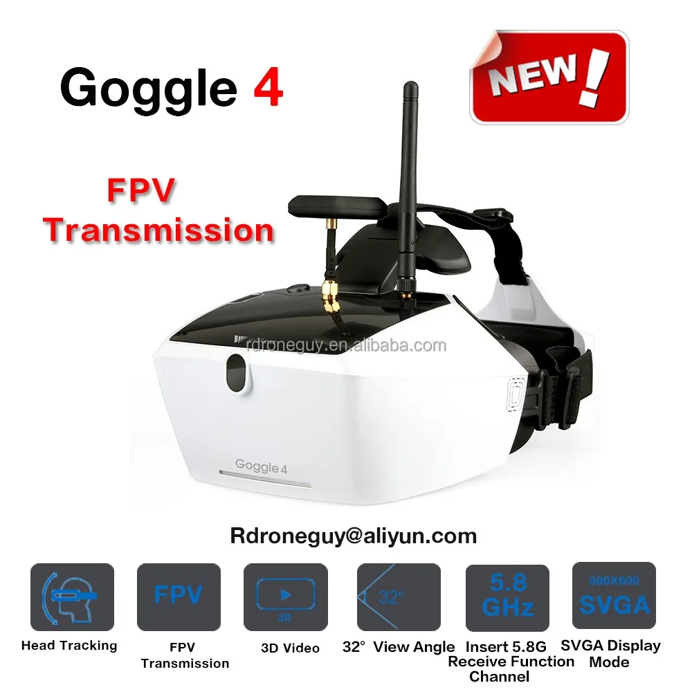FPV Видео очки Goggle С Головой Отслеживания HDMI DVR Воспроизведение