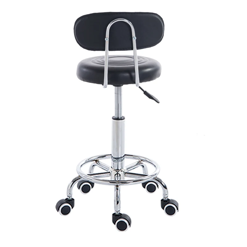 Luxury PU New Design Swivel Bar Stools With wheels Metal Chairs Bar Chairs