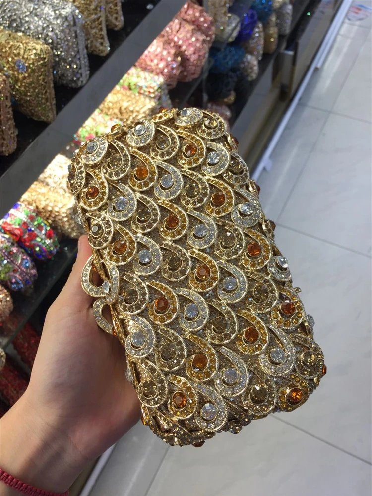 
DB710 bridale clutch bag crocodile leather clutch purse 