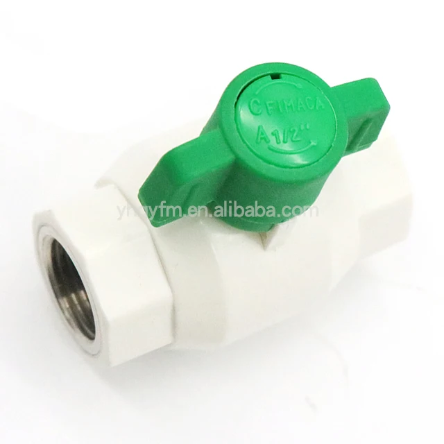 Plastic PPR brass Ball Valves ABS Handle Gardening Greenhouse Wholesale low pressure valve