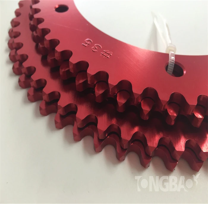 color anodized #35 sprocket for kids mini go kart