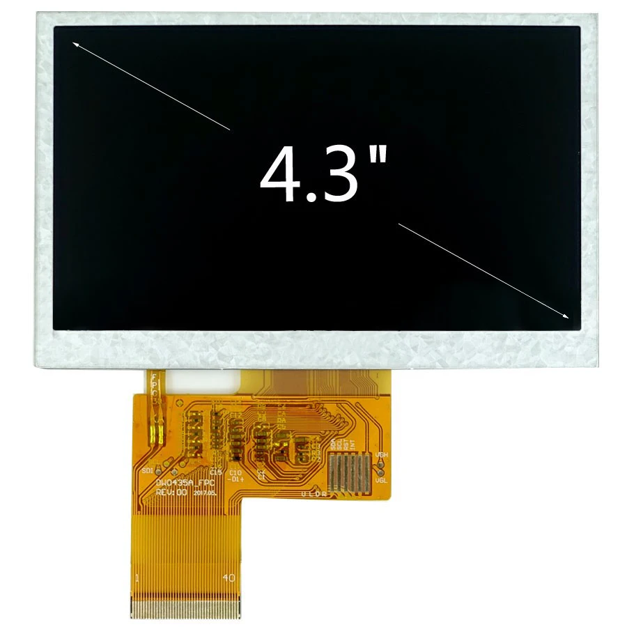 480x272 tft lcd 4.3 inch with 1000 cd/m2 high brightness high luminance