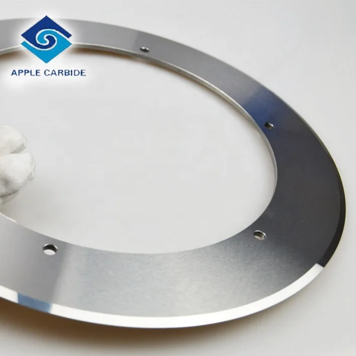 High quality YG12X carton corrugated solid tungsten carbide disc blade/ round blade/ round knife for cutting paper
