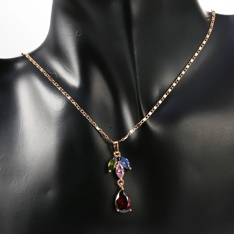 
HD Wholesale 2018 Fashion Design Copper 18K Gold Jewelry Sets for Women Cubic Zircon Jewelry Sets 