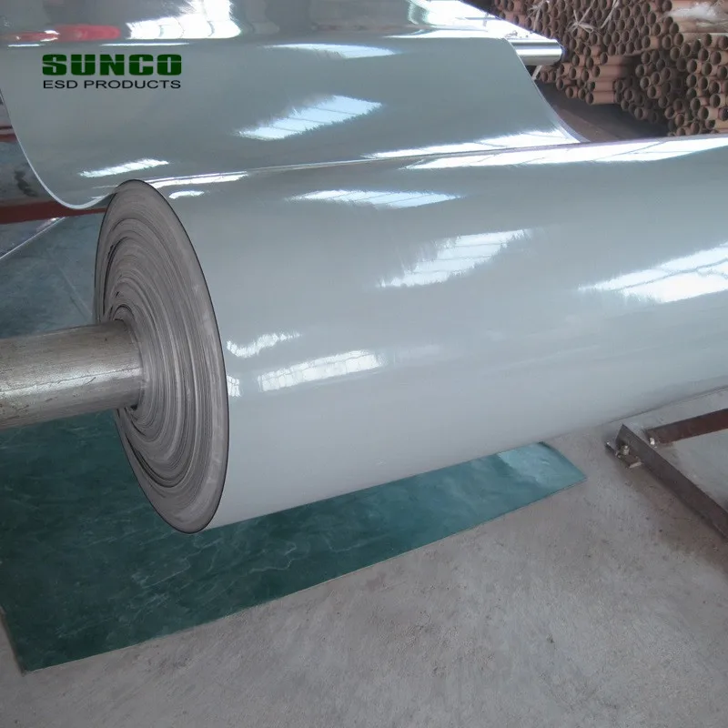 conductive rubber matting rolls with shiny and dull surface