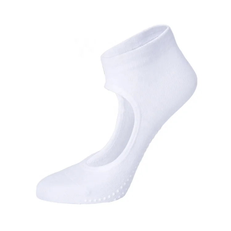 
Wholesale Anti Slip Pure Nude Color Backless Breathable Cotton Sports Women Yoga Socks 
