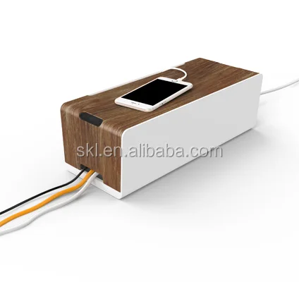 
Popular Multi-function Practical Wooden Style Cable Organizers Box 