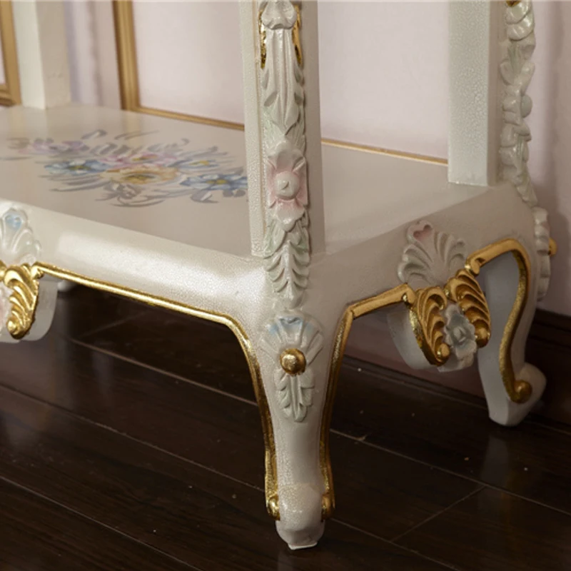 European Furniture For Home Royalty Solid Wood Hand Carved Tea Cabinet side cabinet