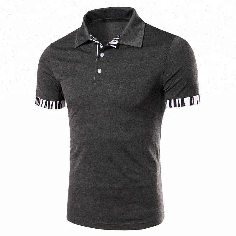 Design Different Floral Collar Cuff Polo T-Shirt For You China Supplier,Top Quality 100% Cotton Polo Tee Shirt With Patch Pocket