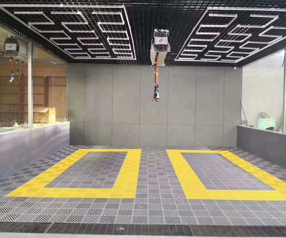 self-draining mobile carwash floor pp industrial interlocking garage floor tiles