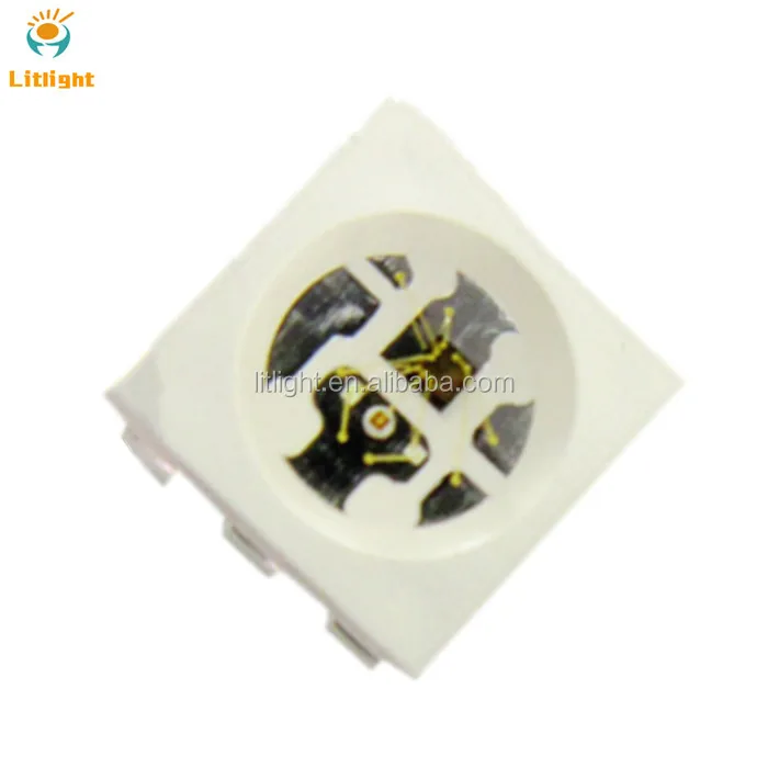 Addressable PLCC-6 Digital Breakpoint DC5V With IC built-in SK6813/SK6822 5050 RGB SMD LED Chip RGBIC smart programmable RGB+IC