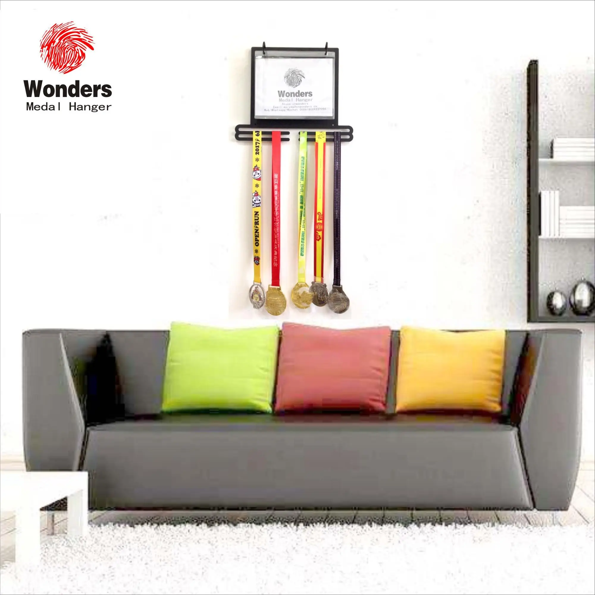 Marathon running race bib holder display