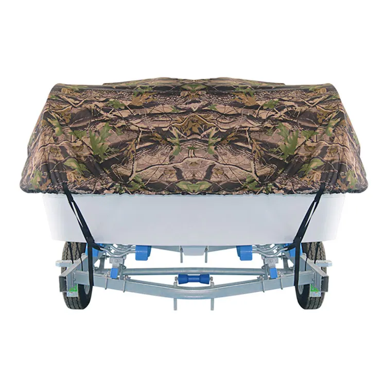 NHCX Universal Trailerable Boat Cover Jungle Wood Camo Style Boat Cover