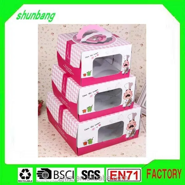 2015 custom folding 350 GSM art paper and 10 inch paper box with handle