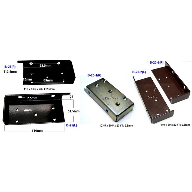 Yellow Zinc Heavy Duty Furniture Metal Bed Connector Bracket