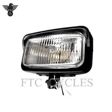 39-2-1-06 Dixie 12v 45W Motorcycle Chrome Headlight Assembly 7" Rectangle Lamp