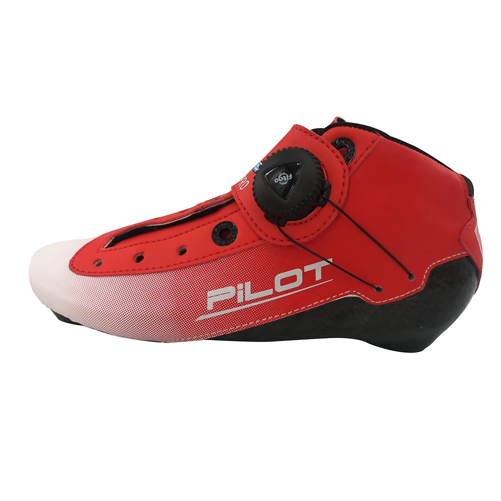 Professional new design hand made BOA system custom leather inline speed racing roller skate boots
