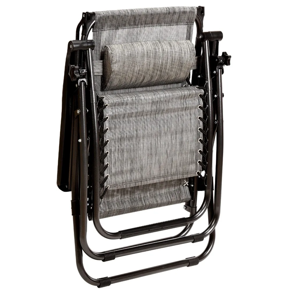 Set of 2 Outdoor Zero Gravity Chair Reclining Lounger with Sun Shade and Headrest