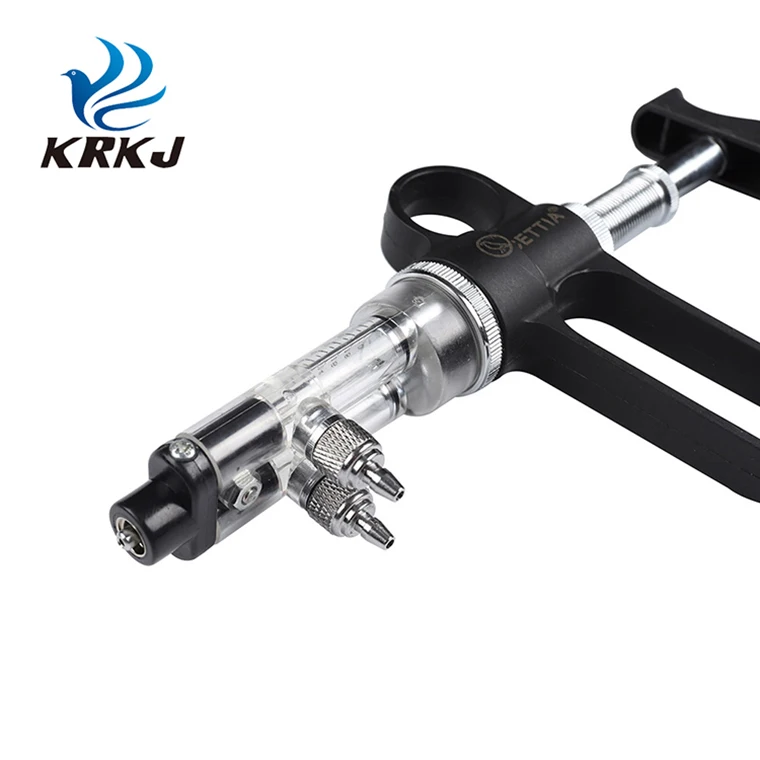 0.1- 1ml Fowl Double Continuous Injector Barreled Repeat Semi-auto Syringe For Animal