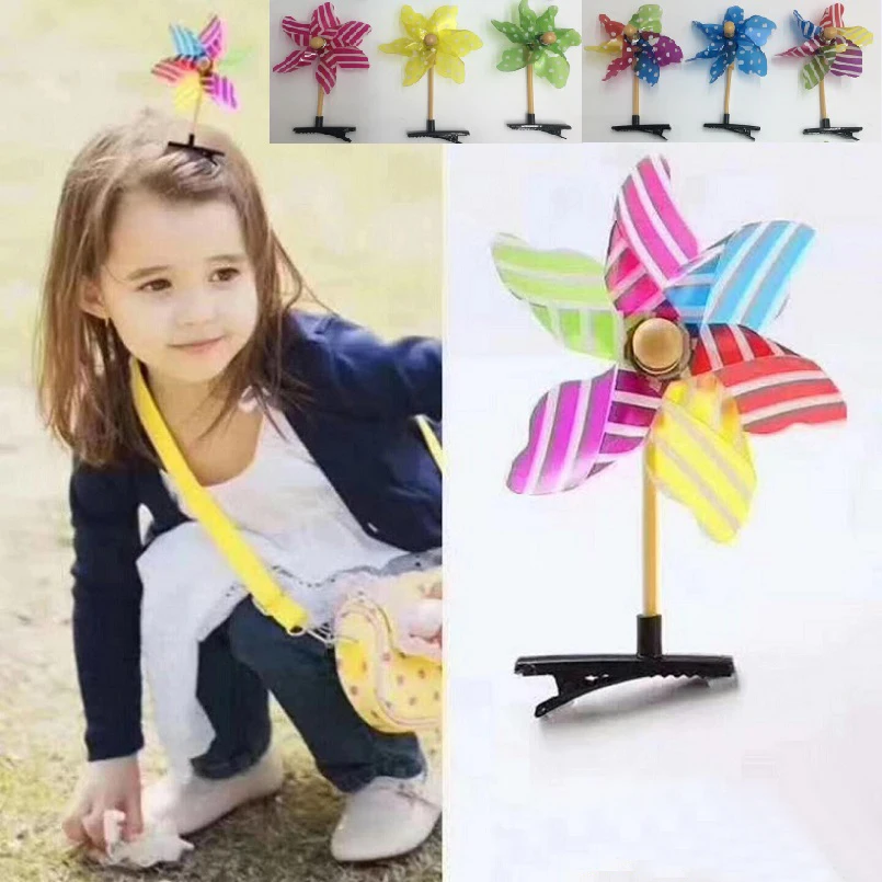 plastic headwear gift small windmill hairpin girl