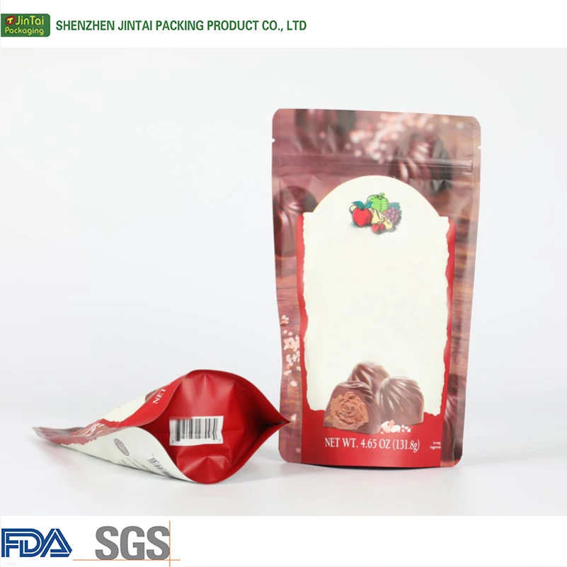 Custom printing stand up ziplock pouches oker brand plastic snacks bags for dry food ,beef jerky,meat