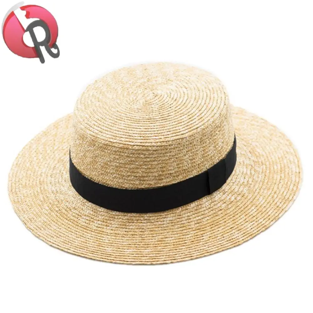 natural Straw Hat wide brim Boater Hat sunshade fedora fashion hat