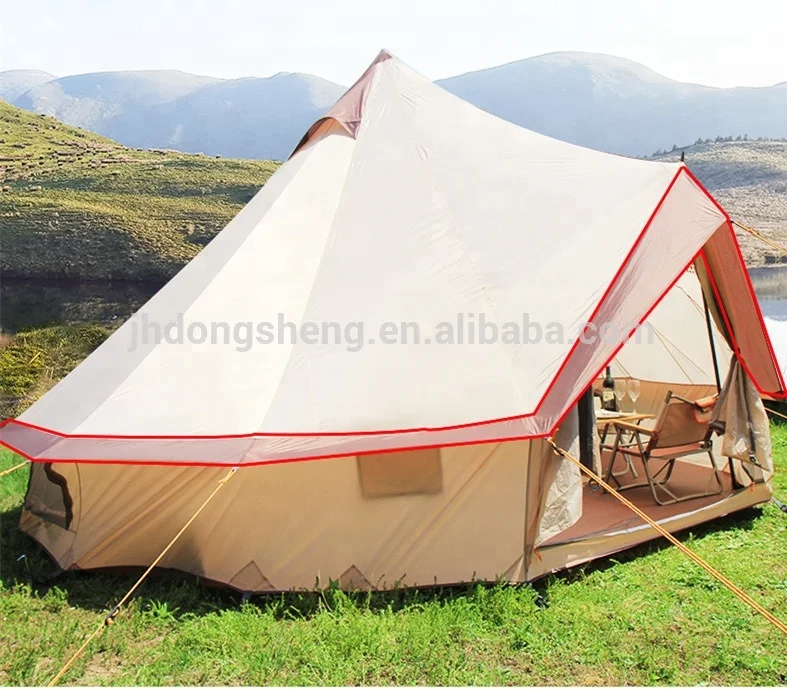 Family Bell Tent Mongolia Yurt Up To 10 Person A+Quality Waterproof Canvas Tent