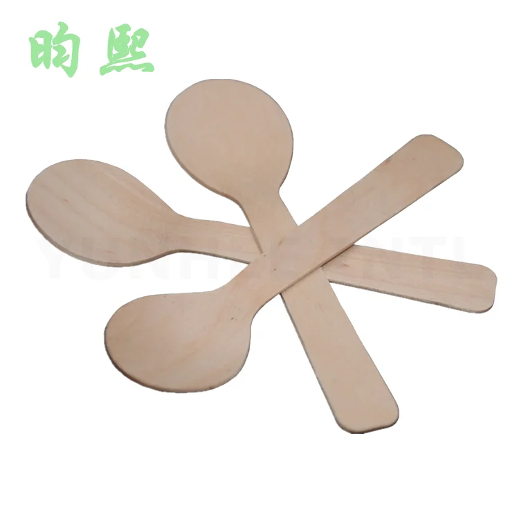 F-S-C F-D-A Approved Birch Wood Disposable Ice Cream Scoop