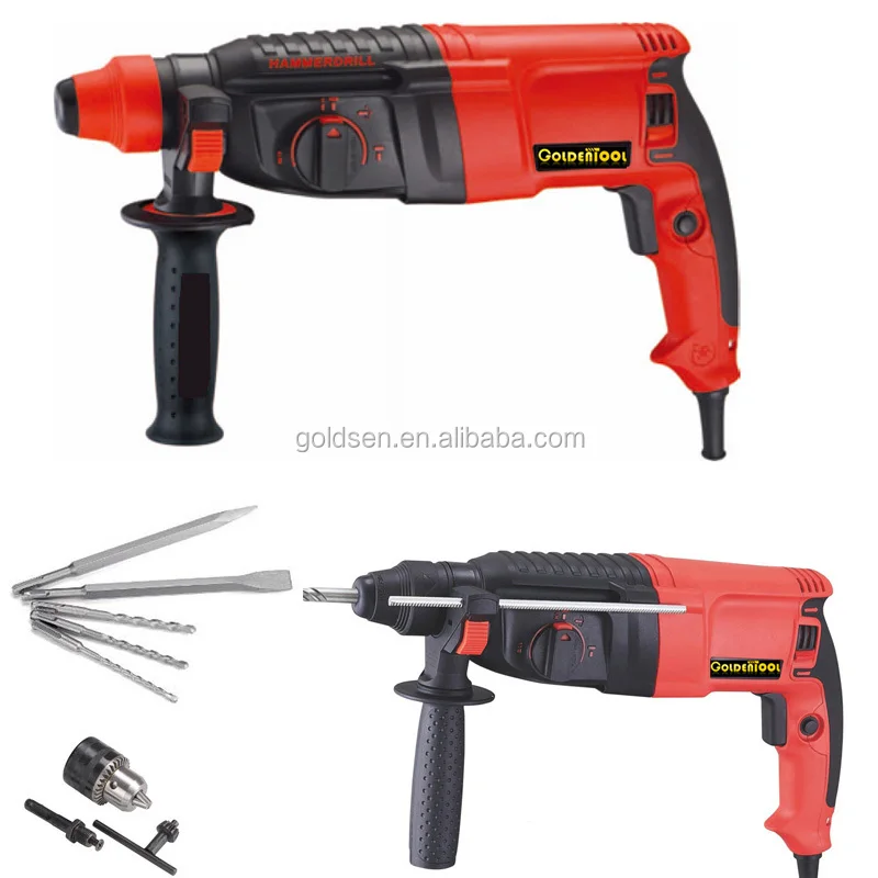 TOLHIT 800w 26mm 220v 110v Red Concrete Drilling Rotary Hammer Machine Cordless Industrial Portable Electric Hammer Drill