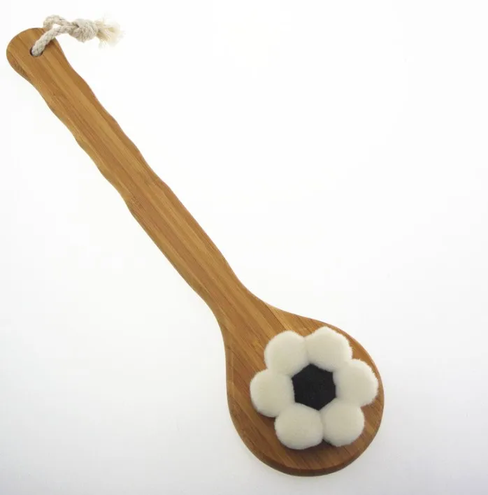 
Long handle bamboo superfine fiber massager bath brush 