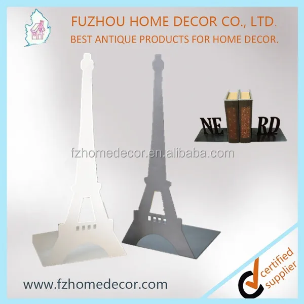 Customized design metal letter bookends made from cast iron material