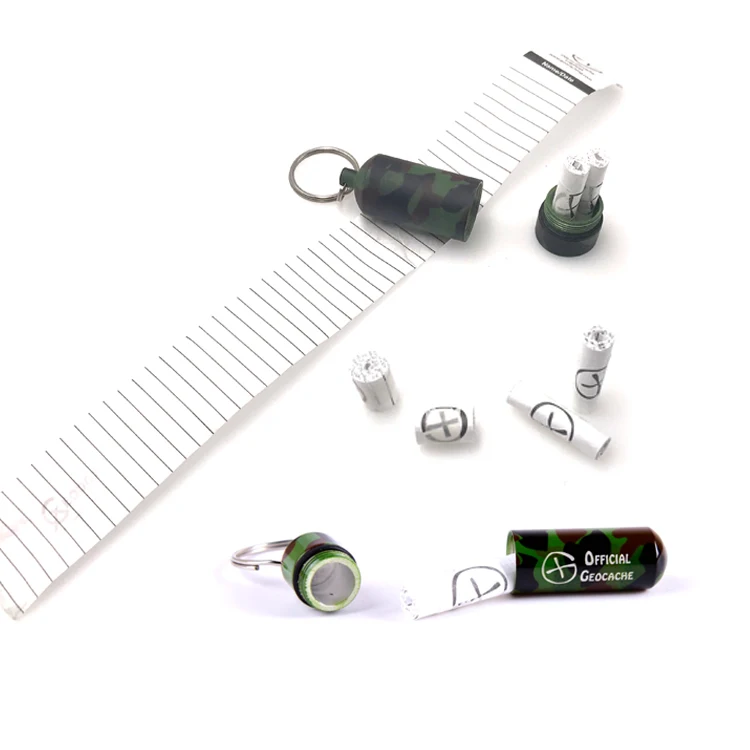 Custom different sizes waterproof logsheet  logroll logbook nano log strips for geocaching stash container