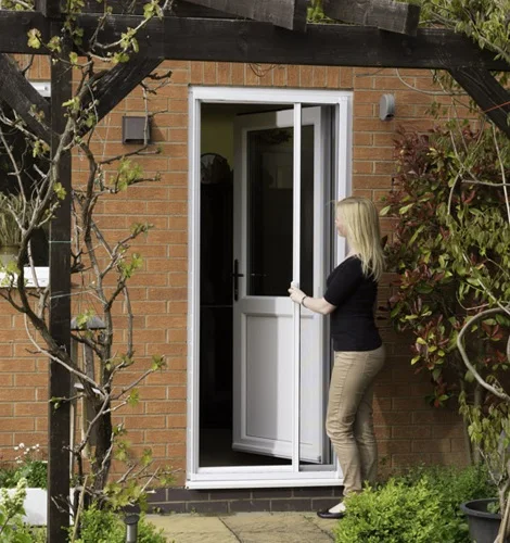 retractable slide pull insect flyscreen window door fly screen