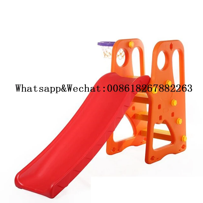 Kindergarten indoor plastic slide play set for kids and children