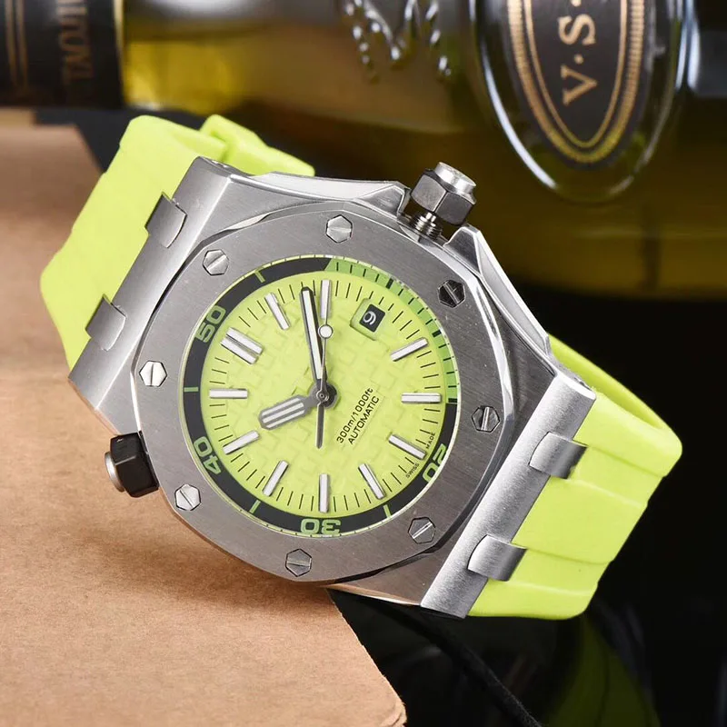 2019 Silicone Strap Big Steel Metal Dial Design Watches for Men